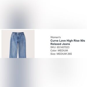 Abercrombie & Fitch Curve Love 90s Relaxed